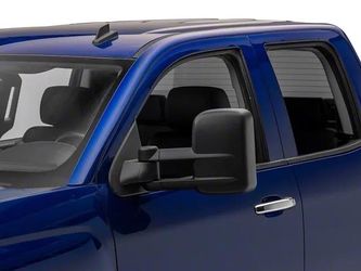 Black Towing Mirrors Powered Glass For 14-18 Chevy Silverado/ GMC Sierra 1500 15-20 2500HD & 3500HD