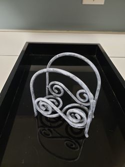 Painted metal napkin holder
