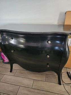 Crate and Barrel wood chest, 3 drawers