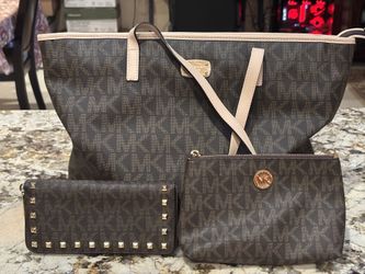 Michael Kors Bag With Pouch And Matching Wallet