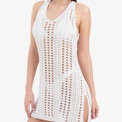 Pick up only: Murrieta (Los Alamos and Hancock) ‼️BRAND NEW‼️ (White - Size Large) Super CUTE Swimsuit Coverup for Women, Crochet Coverups for Women, 