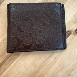 Men’s Coach Wallet  - Dark Brown 