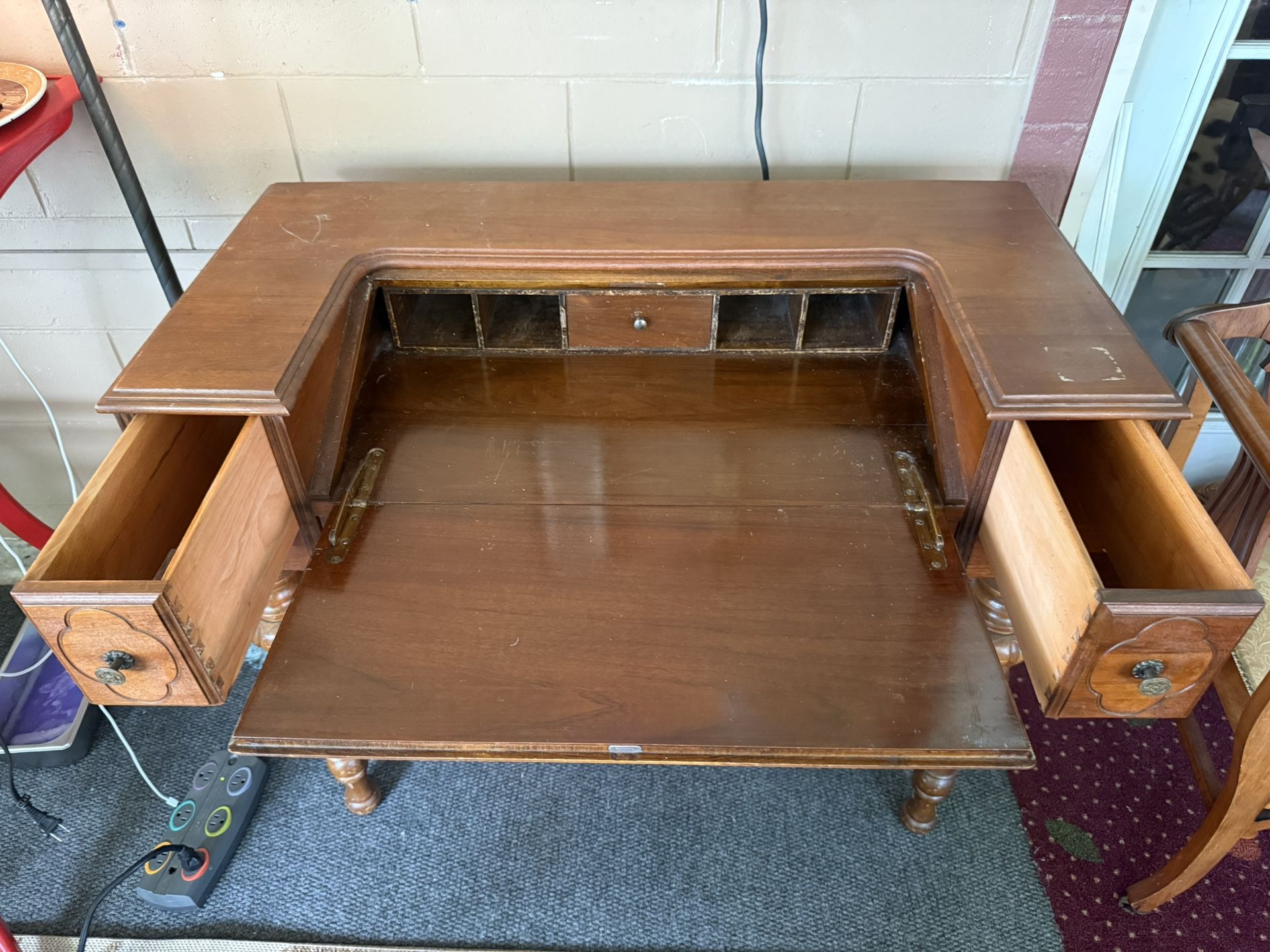 Antique Desk And Chair.