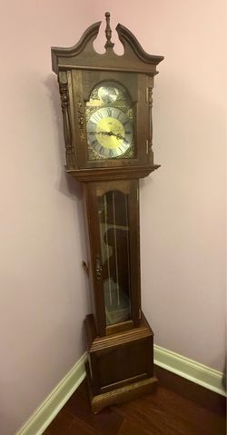 Wooden grandfather clock
