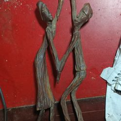 Hand Carved 1920s Swing Dancing Couple