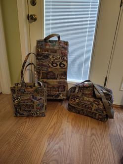 Route 66 Tapestry Weekend Luggage Set by Pioneer Express