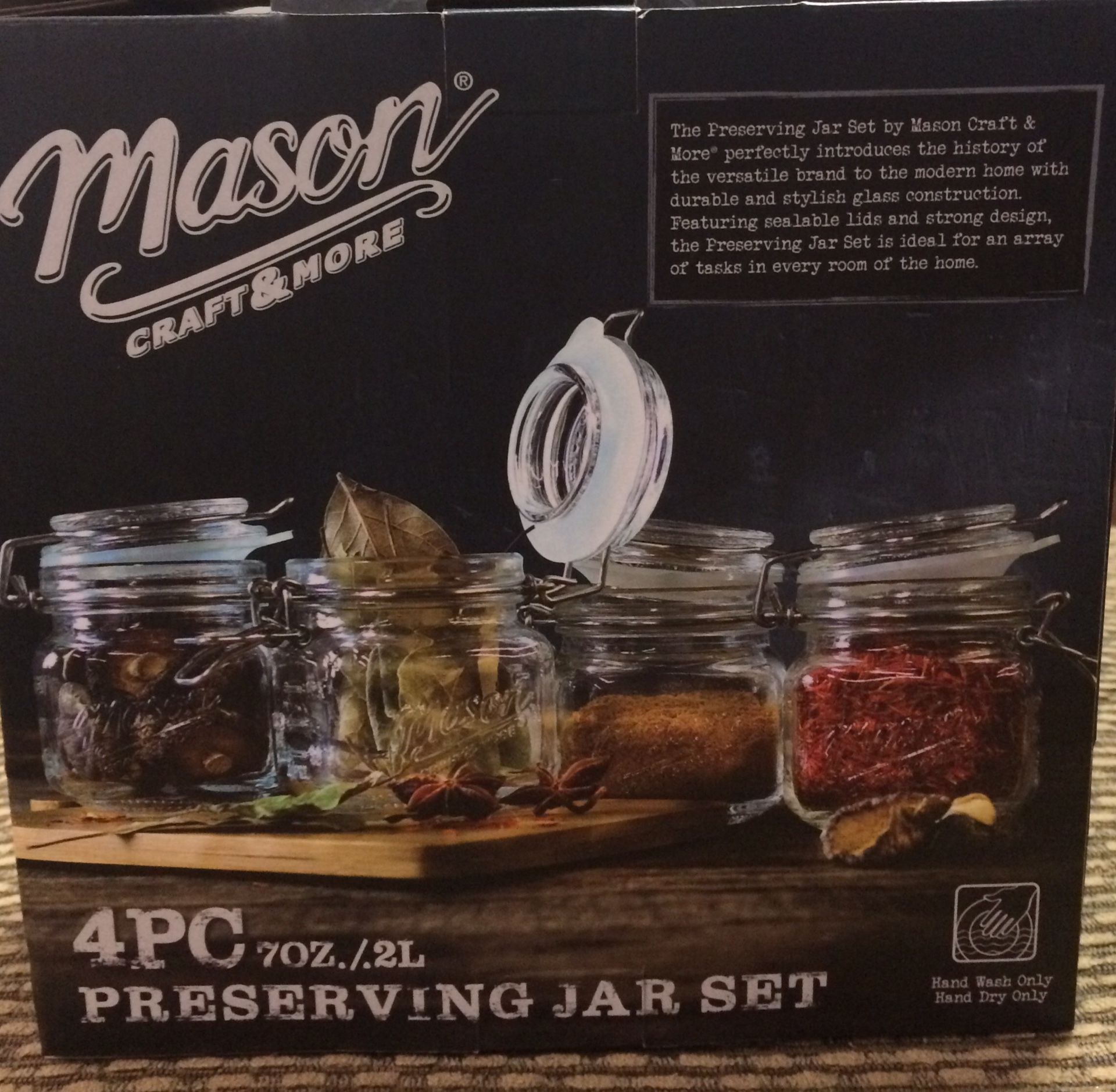 Mason Craft & More (4)pcs preserving jar set