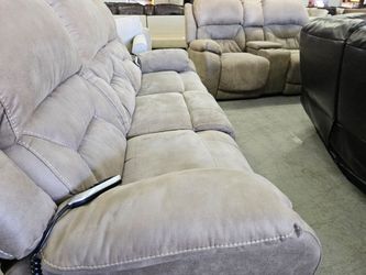 Electric Reclining Sofa & Loveseat Set – Power Headrest & Lumbar