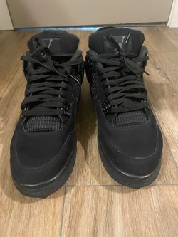 Black cat Jordan 4s size 12