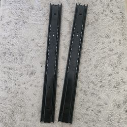16 Inch Hardware Full Extension Ball Bearing Side Mount Black Drawer Slides