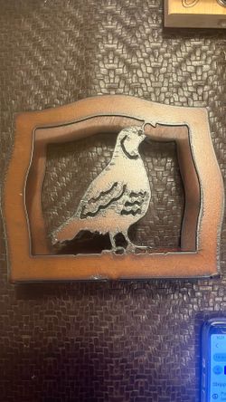 Iron Works Metal Quails Napkin Holder
