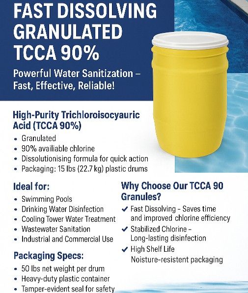 Fast dissolve Granulated Chlorine 50 Lb Bucket. Cloro En Polvo De Rapida Disolvencia 50 lbs.