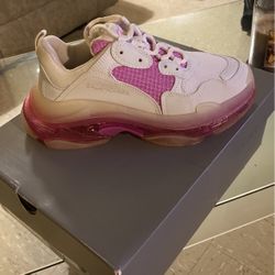 Balenciaga Triple S Clear Sole Sneakers - Pink