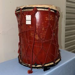 Dominican Tambora with Rope Tension, Wood and Animal Skin Heads
