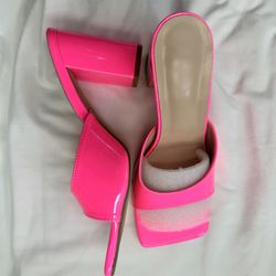 Pink Chunky Heels