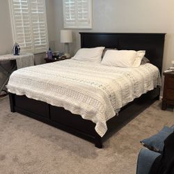 King Bed Frame With Head Board And Foot Board 