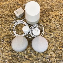 Google Home And 2 Mini Speakers