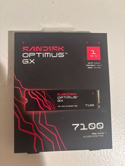 SANDISK 1TB Optimus GX 7100 NVMe SSD - PCIe Gen 4, M.2 2280, Up to 7,250 MB/s Read Speed