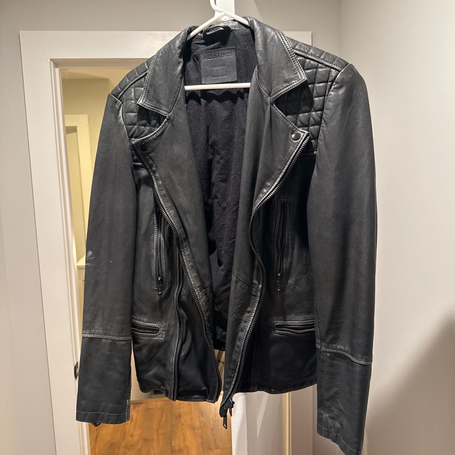 All Saints Black Leather Jacket