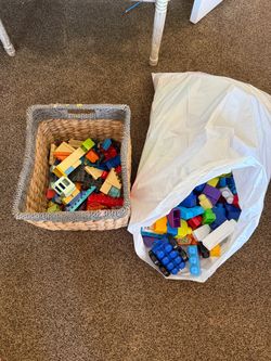 1 bag of small legos and 1 bag of big legos