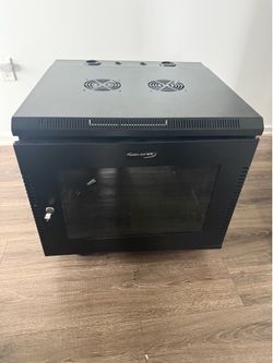 Premium Network Network Rack Cabinet – Locking Glass Door w/ Fans