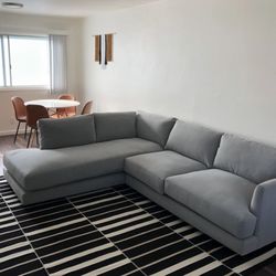 West Elm Gray Haven 2 Piece Sectional Sofa Couch - 🚚 WE DELIVER & FINANCE 💸