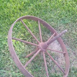 Vintage Wheel Barrow Wheel 