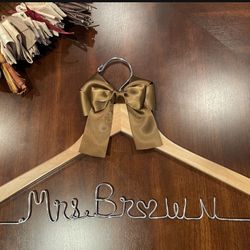 New Handmade Name Wedding Personalized Hanger, Personalize Name Hanger, Wedding Gift