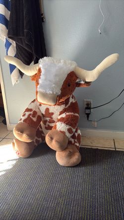 Large Longhorn Bull Stuffed Animal Plush