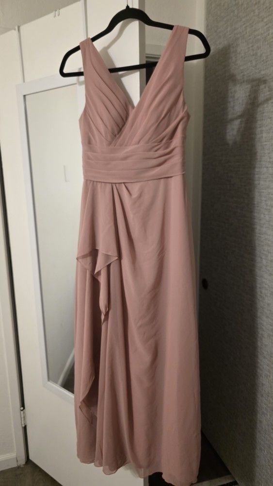 Azazie Dusty Pink Bridesmaid Dress Formal Semi Formal Cocktail Wedding Guest Dress A6