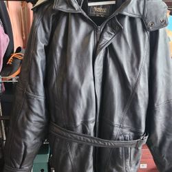 Marcello Figlia Leather Jacket Mens 2XL