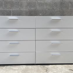 Modern White 8 Drawer Dresser