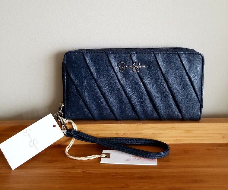 Jessica Simpson "Lisa" Zip Around Wristlet Wallet/New