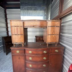 Antique Buffet and Vanity 