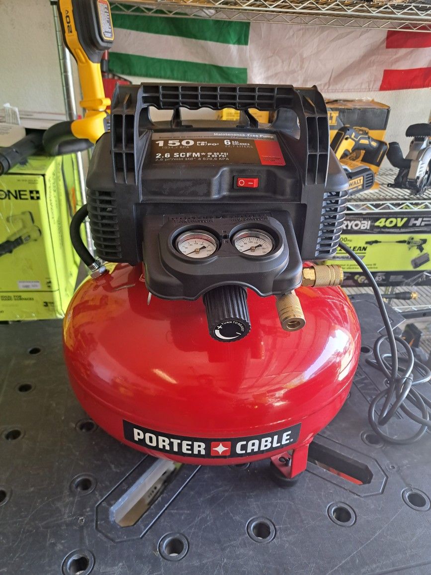 6 Gal. 150 PSI Portable Electric Pancake Air Compressor