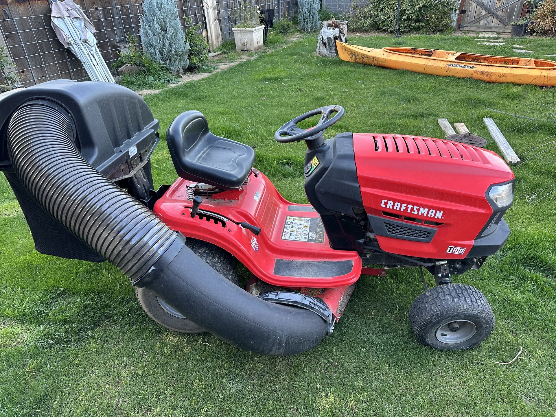 Craftsman t100 mower sale