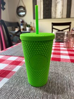 Starbucks 2021 Fall 16oz Neon Green Studded Tumbler