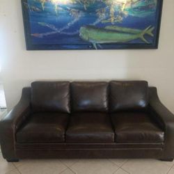 Real Leather Sofabed