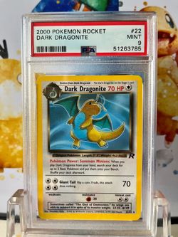 PSA 9 Dark Dragonite Pokemon Team Rocket 2000