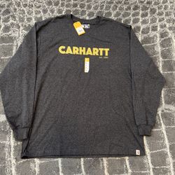 Carhartt Mens SZ XL Loose Fit Heavyweight LongSleeve Logo Graphic T-Shirt TK5422