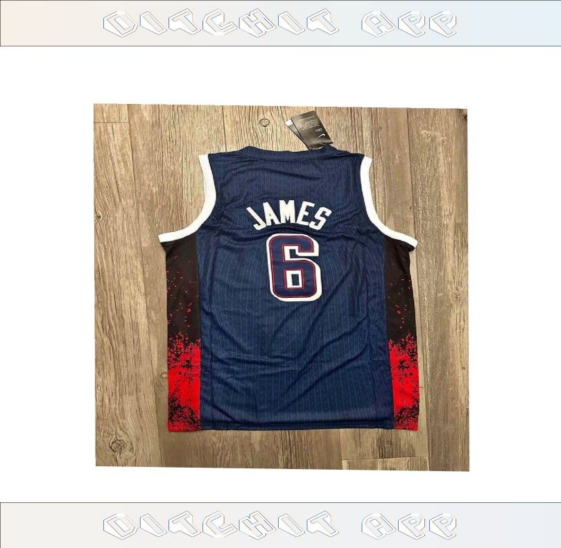 stock senior LeBron James USA Jersey Real Sports Gear