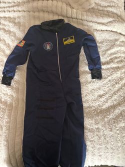 Kid Xl Astronaut Costume Jumpsuit with Patches