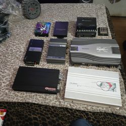 Car Audio Package Deal Amps, Eq, crossover, Stereo , Fuse Block