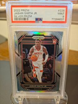 Jabari Smith Jr. 2022 Prizm Silver Rookie RC PSA 9