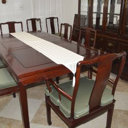 Cherry Wood Dining Table Set