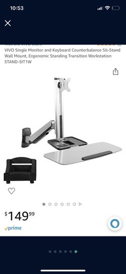 Vivo Sit and Stand Computer Wall Mount.