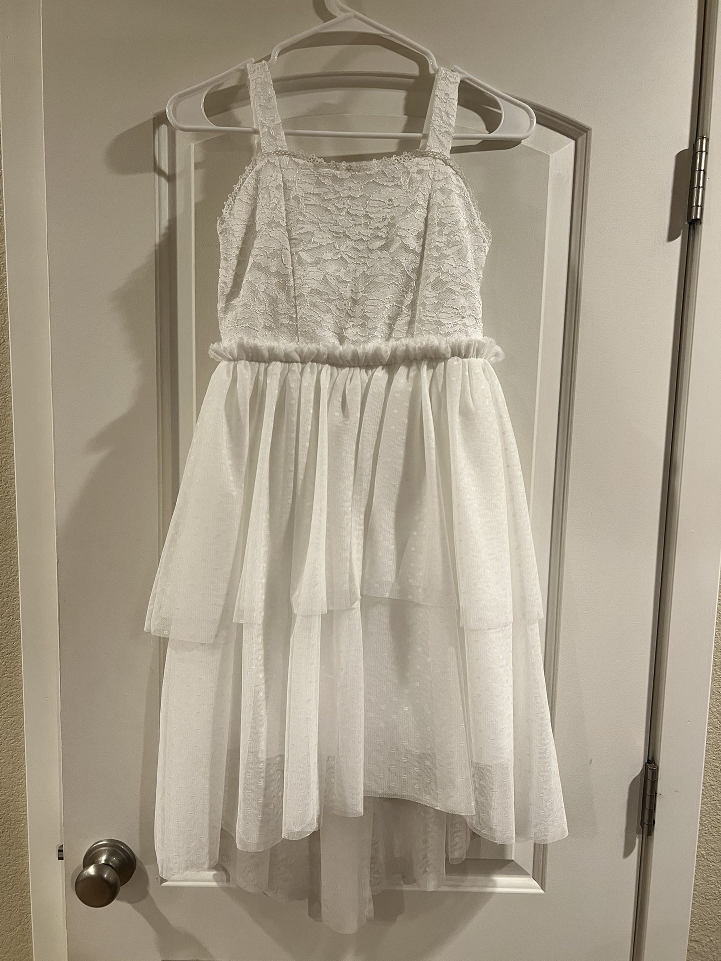 Girls Size 10 Speechless Kids – White Lace Tulle First Communion / Flower Girl Dress – $15