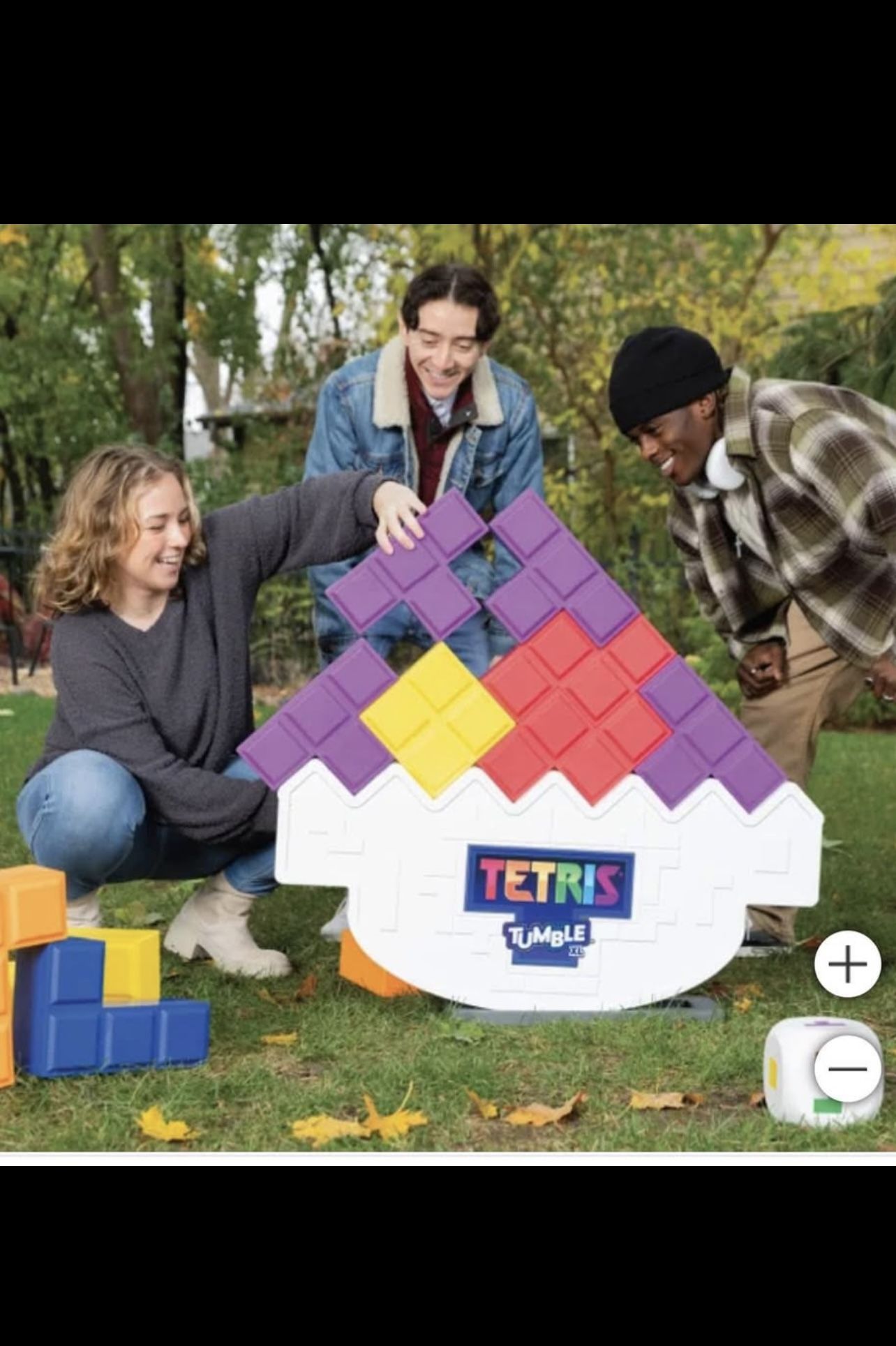 Tetris XL Tumble Game Dynamic Tilting Tower, Tetrimino Blocks Tower Puzzle Games.