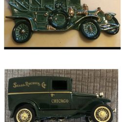 Ceramic Antique Car wall decor & Ford Model "A" car 