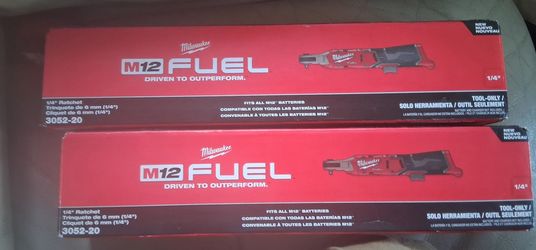 MilwaukeeM12 FUEL 12V Lithium-​Ion Compact 1/​4 in.​ Cordless Ratchet (Tool-​Only)​